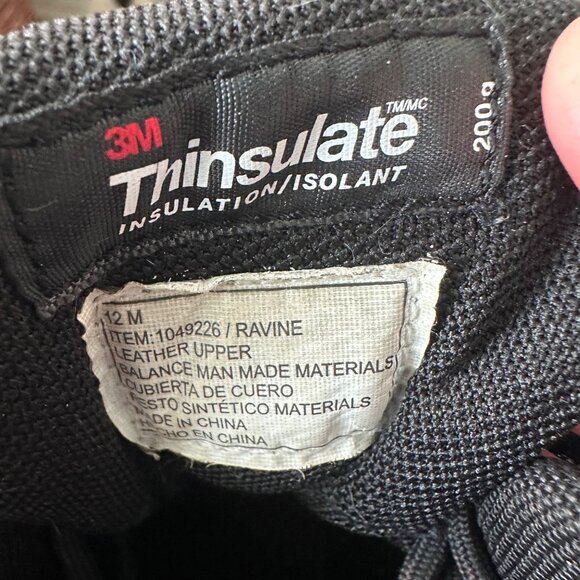 Khombu Mens Brown Leather Hiking Boots 12M With 3M Thinsulate Insulation & Durab - Picture 2 of 9